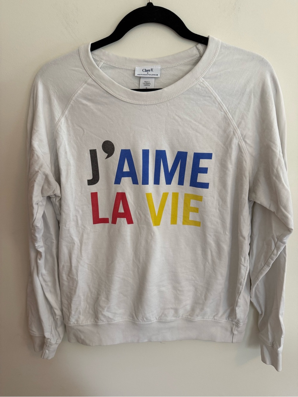 Clare V x Anthropologie J’Amie La Vie sweatshirt